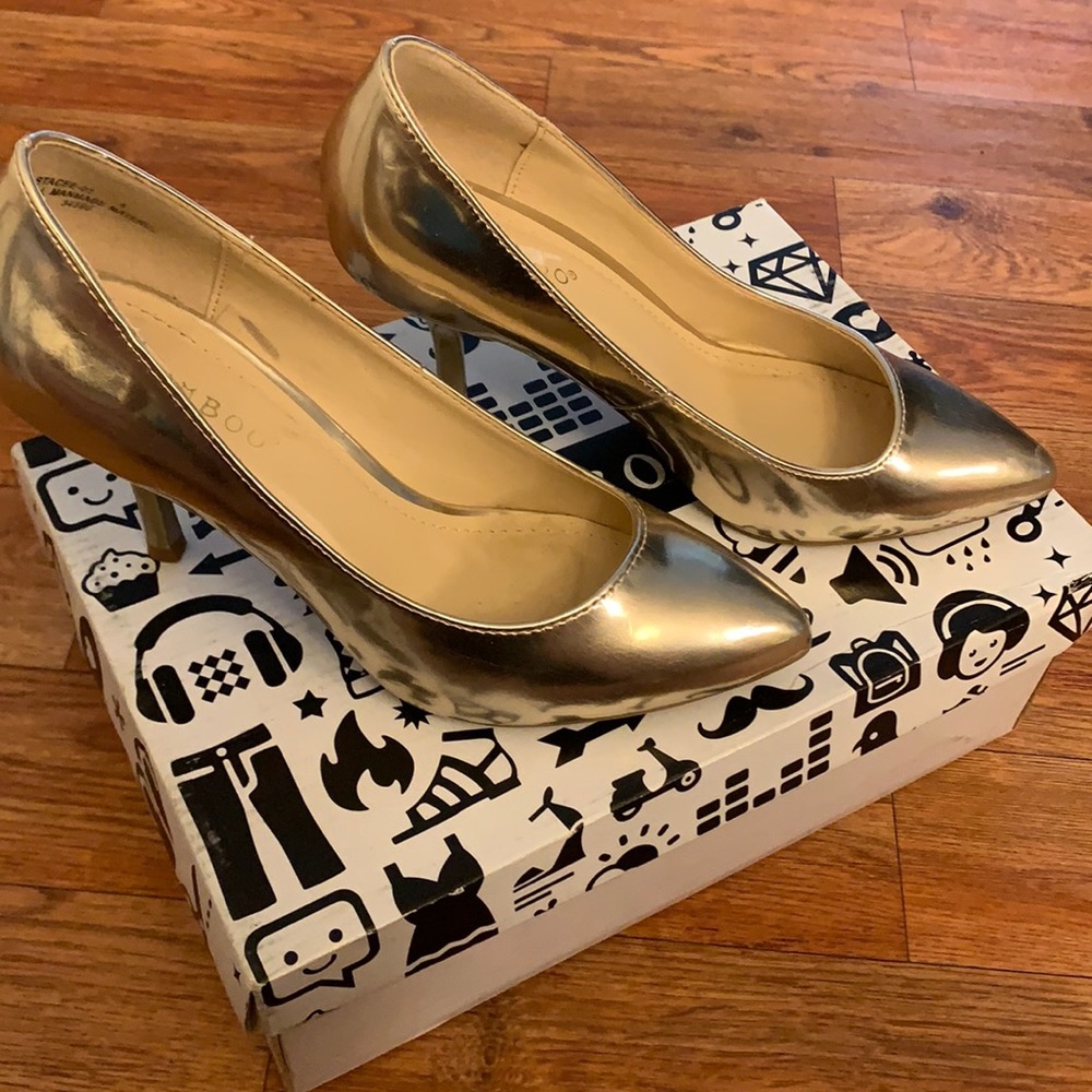New All Gold Small Heels